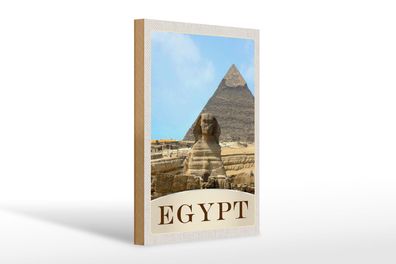 Holzschild Reise 20x30cm Ägypten Afrika Pyramide Wüste Urlaub Schild wooden sign