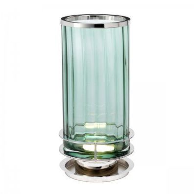 Elstead Arno Tischlampe Glas Grün Nickel poliert 35cm