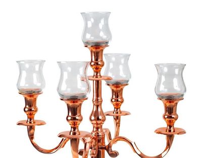 5 Stück Windlicht Glasaufsatz für Kerzenständer Kerzenleuchter Glas Aufsatz