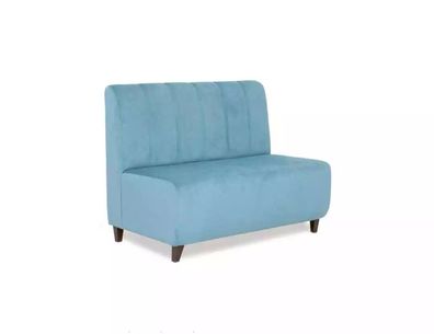 Blauer Zweisitzer Arbeitszimmer Sofa Textilcouch Moderne Sitzmöbel Neu