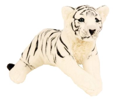 Tiger Weiß XL Plüschtier 60 cm liegend Kuscheltier Softtier