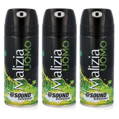 Malizia UOMO Sound deodorant deo 3x 100 ml for men