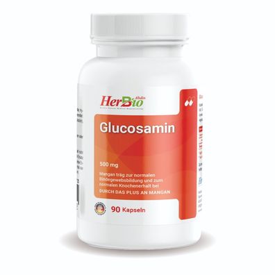 Hochdosierte Glucosamin-vegane Kapseln - 90 Stück - Vorrat für 3 Monate