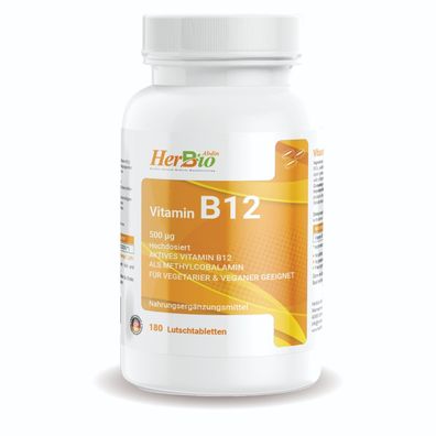 Vitamin B12 500 mcg (180 Lutschtabletten)