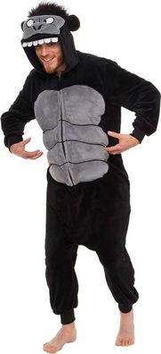 King Kong Jumpsuit Tier Hooded Pyjamas Flanell Robe Nachthemd Cosplay Schlafanzug