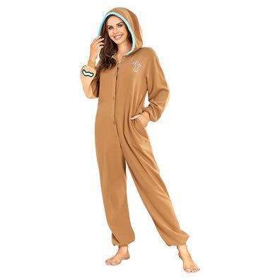 Ins Gingerbread man Hooded Pyjamas Paar Jumpsuit Flanell Schlafmantel Cosplay Kostüm