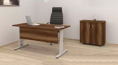 Komplettes Büromöbel Set Arbeitszimmer Tisch + Schrank Regal Schreibtisch 2tlg