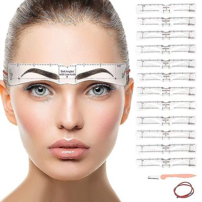 Aleko Augenbrauenschablonen, 12 Stile, wiederverwendbare Augenbrauenformer-Set-Vorla