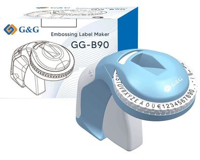 G&G Prägegerät Embossing Label Maker GG-B90 - keine Batterien nötig, bis zu 49 ...