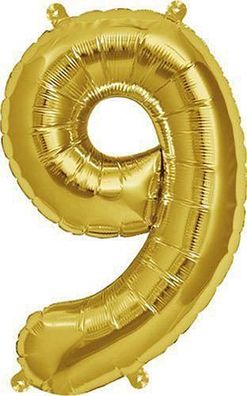 Folienballon 9 gold
