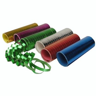Papstar Luftschlangen Metallic 4 m sortiert 1 Stück 1er Pack