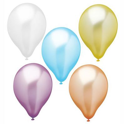 Papstar Luftballons farbig sortiert Pearly Durchmesser 25cm 10 Stück