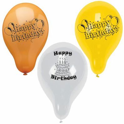 Papstar Luftballons Happy Birthday Geburtstagsballons 10 Stück