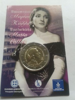 2 euro 2023 Griechenland coincard Maria Callas 2 euro 2023 Griechenland Maria Callas