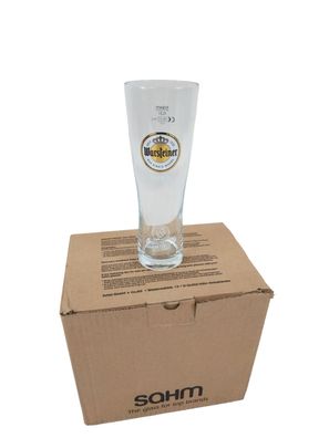 6x Warsteiner Bier Glas 0,3l Herb Cup Becher Gläser Tulpe Pokal Brauerei Beer