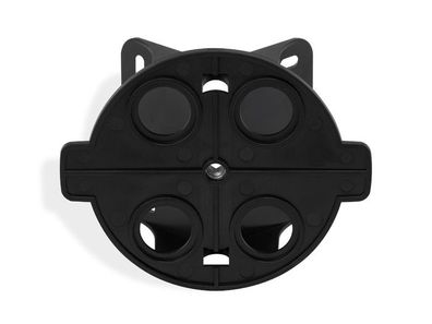 Adapter zur Eckbefestigung von Bewegungsmeldern schwarz Kunststoff 100x51mm