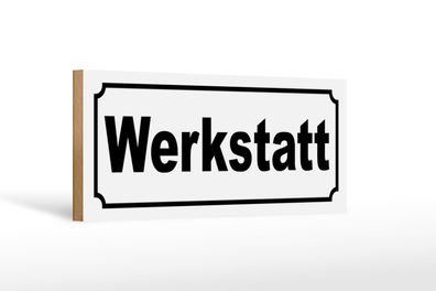 Holzschild Werkstatt 27x10 cm Auto Mechaniker Handwerker Deko Schild wooden sign
