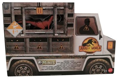 Mattel GWP72 Jurassic World Dominion 5er Set Mini Figuren Carnotaurus & 3 Mini D