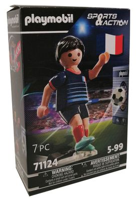Playmobil 71124 Sports & Action Fußballspieler 7,5 cm Frankreich Trikot Torwand