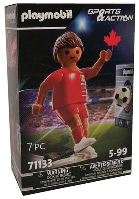Playmobil 71133 Sports & Action Fußballspieler 7,5 cm Kanada Fußball Rasensport