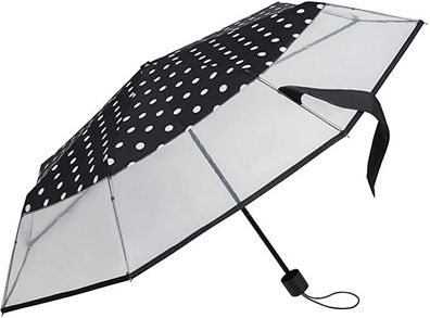 Regenschirm 24 X 90 Cm Polyester Schwarz/ Transparent