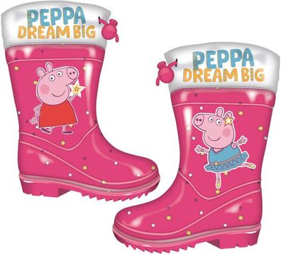 Regenstiefel Peppa Pig Dream Big Mädchen Pvc Rosa/ Weiß Größe 32