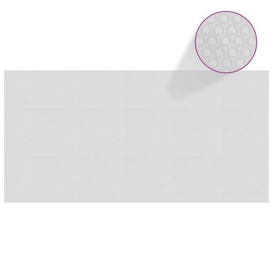 vidaXL Treibende Pool-Solarplane PE 400x200 cm Grau