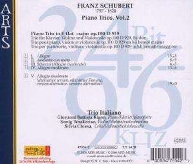 Franz Schubert (1797-1828): Klaviertrio Nr.2 D.929 - Arts Blue 475542 - (Musik / Tit