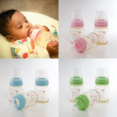 3er Set Babyfläschchen Baby Flaschen 180ml by DR. Schandelmeier BPA-frei
