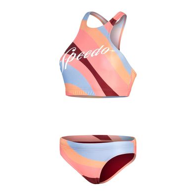 Speedo Printed Logo Volley Two Piece - Bikini Damen Schwimmen Training
