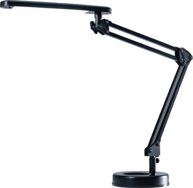 Schreibtischleuchte Alu. schwarz H. max.600mm Standfuß m. LED HANSA