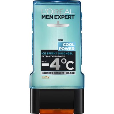 31,27EUR/1l LOreal Men Expert Duschgel Cool Power 300ml Körper Gesicht und Haare