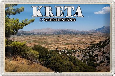 Blechschild Reise 30x20 cm Kreta Griechenland Lassithi Plateau Deko tin sign