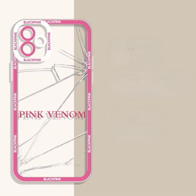 Kpop Blackpink Handy Hüllen für iPhone 7-iPhone14 Hülle Pink Venom Sticker Merch Case