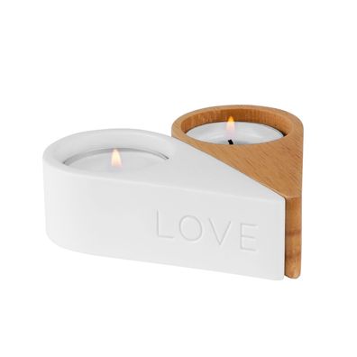 Herzlicht Teelichthalter "Love & Peace" - Räder Design