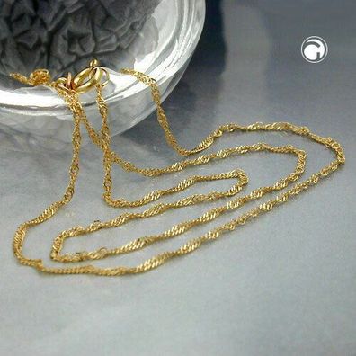 585 Gelbgold Damen Goldkette Halskette Kette 1,3mm Singapurkette 14Kt GOLD 42 cm