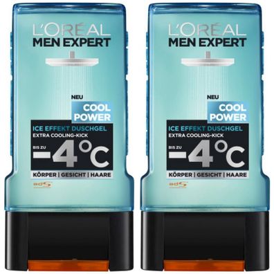 21,72EUR/1l 2 x LOreal Men Expert Duschgel Showergel Cool Power 300ml