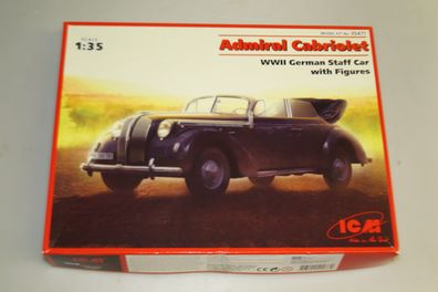 1:35 ICM 35471: Admiral Cabrio WWII German Staffcar with Figures - neu/ ovp