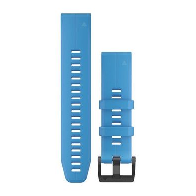 Garmin QuickFit Silikon Armband 22mm Hellblau Cyanblau für Approach, Fenix5, 6, ...