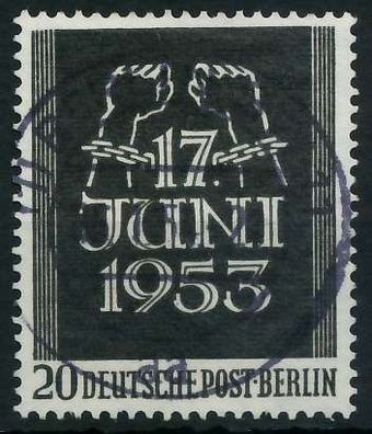 BERLIN 1953 Nr 110 zentrisch gestempelt X64214A