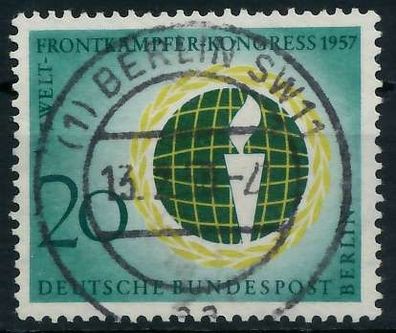BERLIN 1957 Nr 177 zentrisch gestempelt X64244A