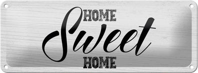 Blechschild Spruch Home Sweet Home 27x10 cm Geschenk Deko Schild tin sign