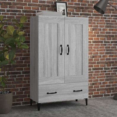 Highboard Grau Sonoma 70x31x115 cm Holzwerkstoff