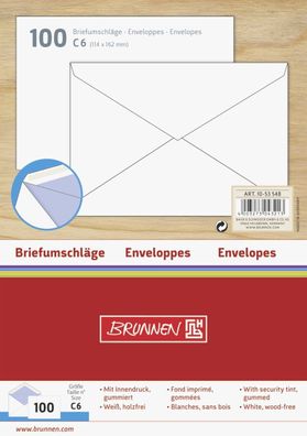 Briefhuellen C6 weiss 100er