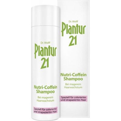58,68EUR/1l Plantur 21 Nutri-Coffein Shampoo 250ml Flasche strapaziertes Haar