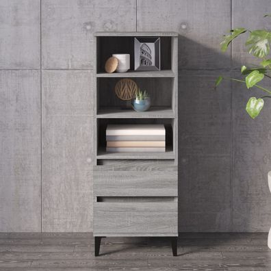 Highboard Grau Sonoma 40x36x110 cm Holzwerkstoff