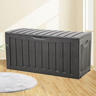 vidaXL Truhe Schwarz 118x53x57 cm Polypropylen