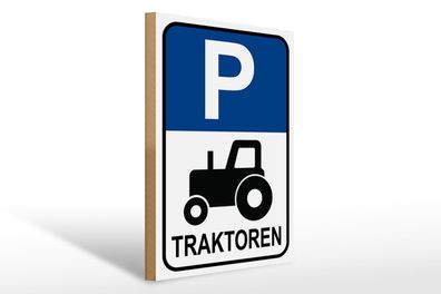Holzschild Parken 30x40 cm Parkplatz Traktor Schild wooden sign