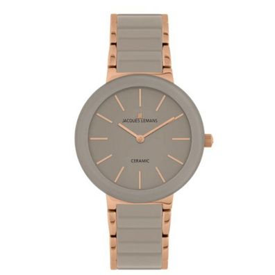 Uhr - Keramik 42-7T - Keramik Stahl rosé taube