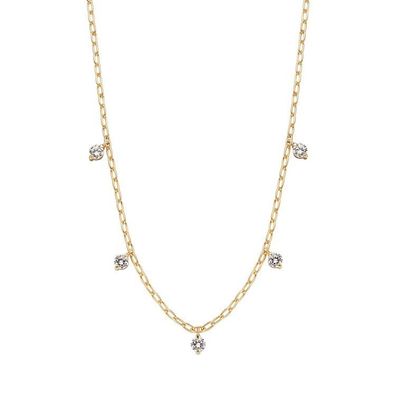 Collier - Silber 18K vergoldet Tropical - Zirkonia